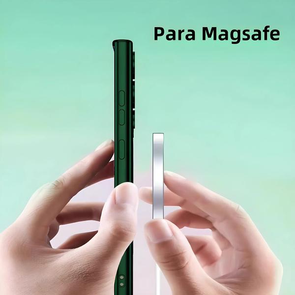 Imagem de Capa Banhada Magnética De Silicone Transparente Para Apple Magsafe Samsung Galaxy S24 S23 Ultra S21