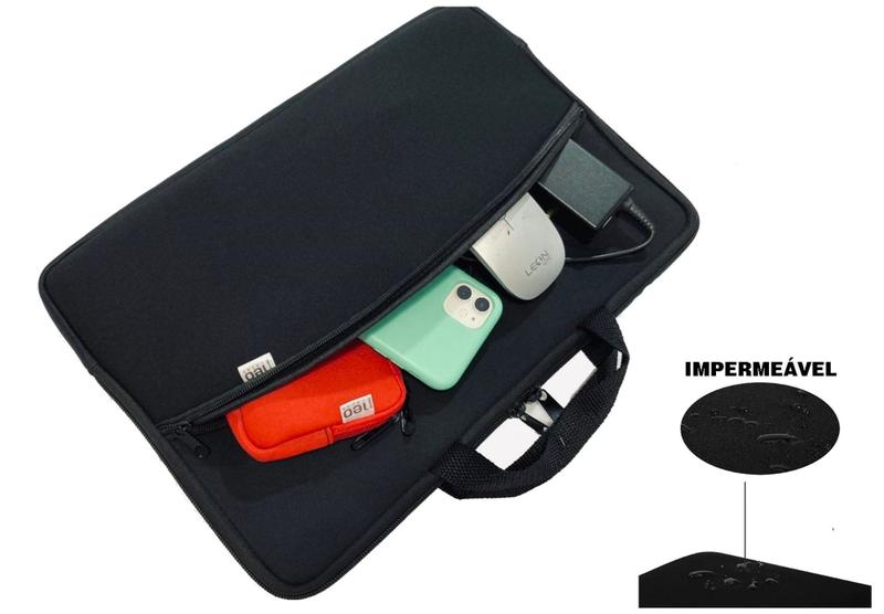 Imagem de Capa bolsa pasta case para Notebook Preto 15,6" Neoprene