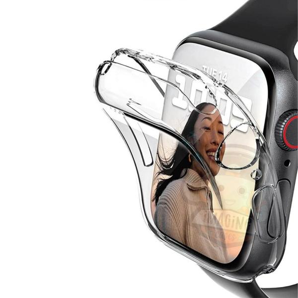 Imagem de Capa Bumper Silicone Transparente para Apple Watch Series 7