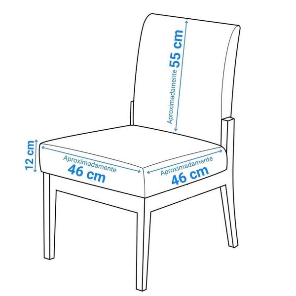 Imagem de Capa Cadeira Malha Lisa Diversas Cores Decoração Elegante Sala Jantar Renova Ambiente