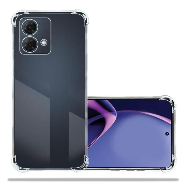 Imagem de Capa Capinha Anti Impacto Transparente + Película De Hydrogel Privacidade Para Moto G84 Xt2347 6.55