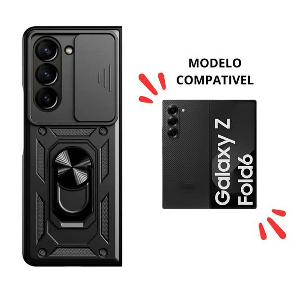 Imagem de Capa Capinha Armor Anti Choque Militar Ring Luxo Para Galaxy Z Fold 6 - Protetora