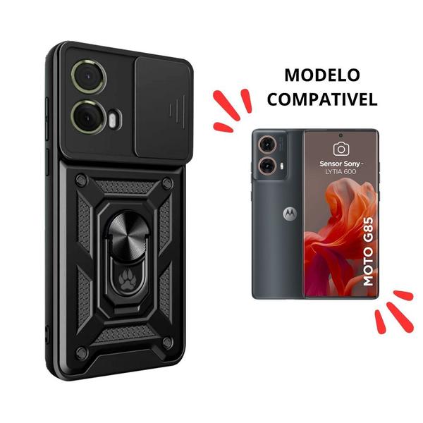 Imagem de Capa Capinha Armor Anti Choque Militar Ring Luxo Para Moto G85 - Protetora