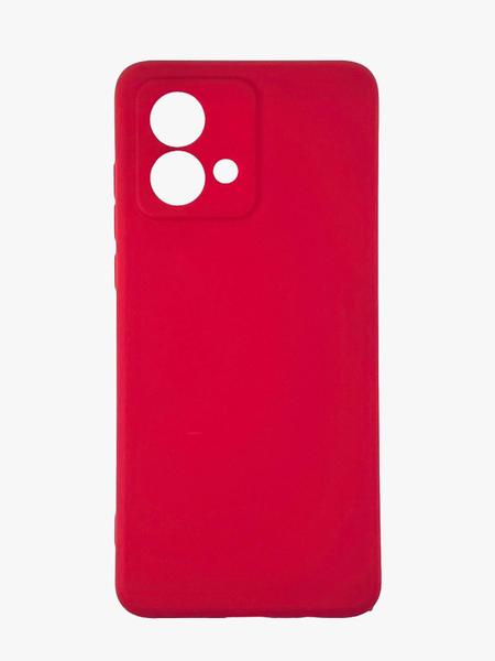 Imagem de Capa Capinha Aveludada Emborrachada Vermelha Para Moto G84