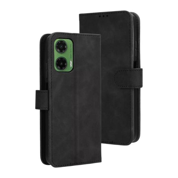 Imagem de Capa Capinha Carteira Estojo Moto G35 + Película De Vidro 3D