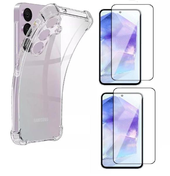 Imagem de Capa Capinha Case + 2 Peliculas vidro 3D Samsung Galaxy M35