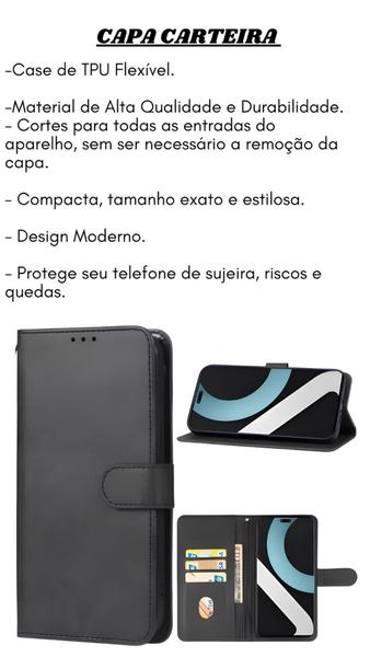 Imagem de Capa Capinha Case Carteira + Película 3D Para Moto Edge 40 Neo