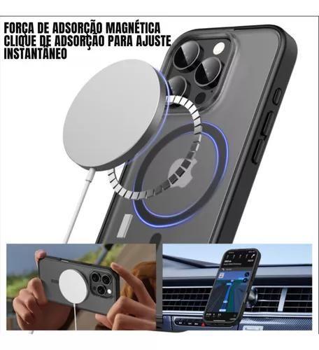 Imagem de Capa Capinha Case Compativel Para iPhone 16/ IPhone 16 Plus / IPhone 16 Pro / IPhone 16 Pro Max / Série Phantom Magnetica Anti-impacto