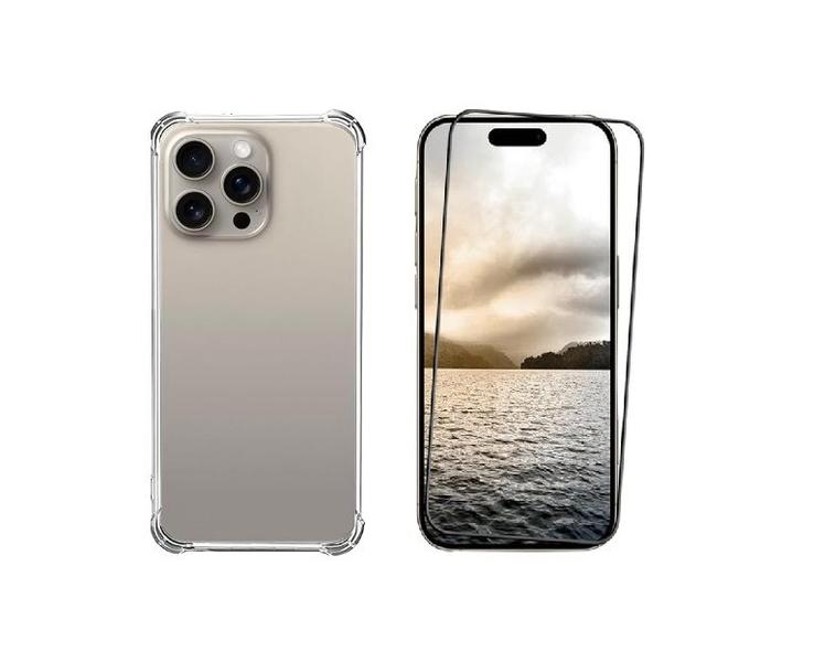 Imagem de Capa Capinha Case + Pelicula vidro 3d Iphone 16 Pro