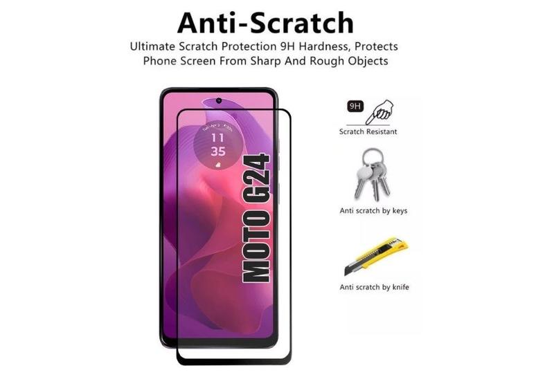 Imagem de Capa Capinha Case Proteção Anti Shock + Pelicula vidro 3D Motorola Moto G24