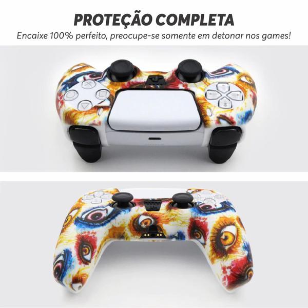 Imagem de Capa Capinha Case Skin p/ Controle de PS5 Playstation 5 Protetora em Silicone Alta Proteção