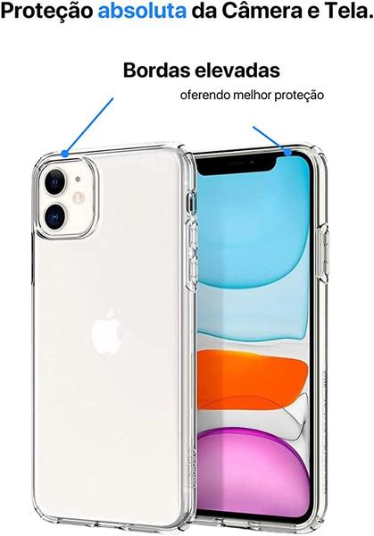 Imagem de Capa Capinha Clear Case Space Rígida Anti Amarelamento Resistente Para iPhone 11