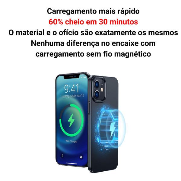 Imagem de Capa Capinha com Magsafe Compatível iphone 15 Carga por indução