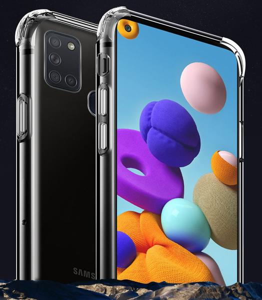 Imagem de Capa Capinha para Samsung Galaxy a21s A217 Tela 6.5 Anti Impacto transparente + Película de Vidro 3d