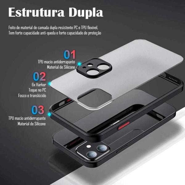 Imagem de Capa Capinha Translucida Anti Impacto Compativel com iPhone 15 Todos