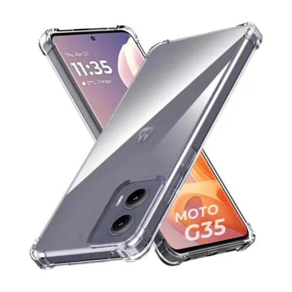 Imagem de Capa Capinha Transparente Para Moto G75 + Power Bank 10000 + Pelicula de Vidro 3D Armyshield