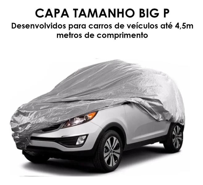 Imagem de Capa Carro Alto Suv Big P Impermeável Forro Central Cinza