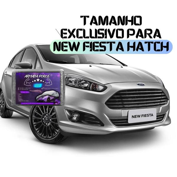 Imagem de Capa Carro New Fiesta Hatch Impermeável Com Forro e Elástico