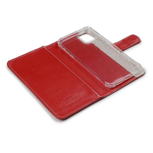 Imagem de Capa carteira couro strass vermelho para samsung m30 m305