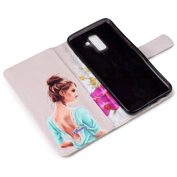 Imagem de Capa carteira estampada orquidea para samsung a03 core a032