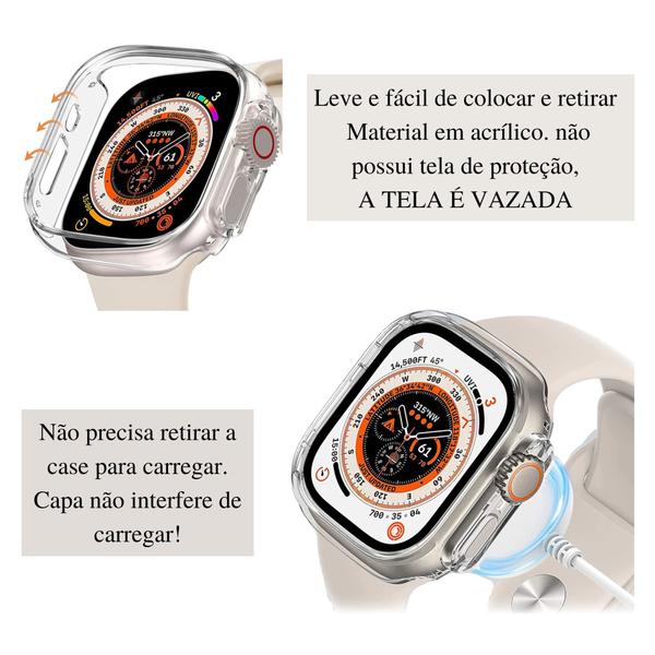 Imagem de Capa Case Acrilico (Não Amarela) Para Aple Watch Ultra 49mm