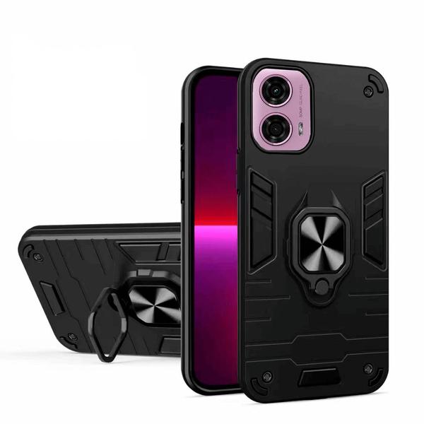 Imagem de Capa Case Anel Para Motorola Moto G24 + Pelicula Hidrogel