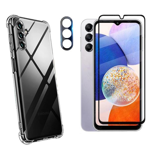 Imagem de Capa Case Anti Impacto Para Samsung Galaxy A14 + Pelicula 9D + Camera