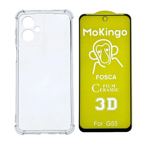 Imagem de Capa Case Anti Impacto + Película de Ceramica Fosca 9d Para Motorola Moto G55