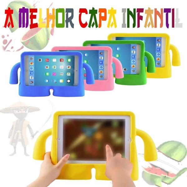 Imagem de Capa Case Anti Shock Tablet P/ Galaxy Tab A8 X200 X205 10.5 infantil silicone