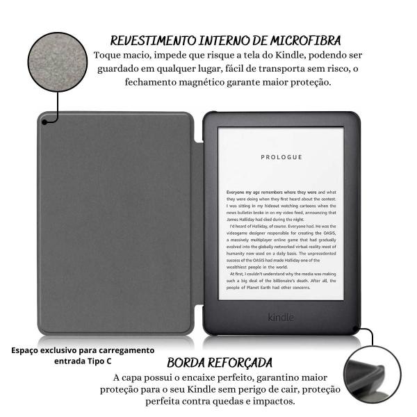 Imagem de Capa Case Auto Sleep Para Kindle 11 2022 C2V2L3 + Película