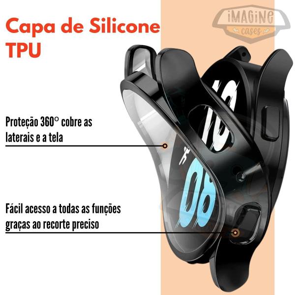 Imagem de Capa Case Bumper 360º Silicone TPU Compatível com Galaxy Watch 5 40mm