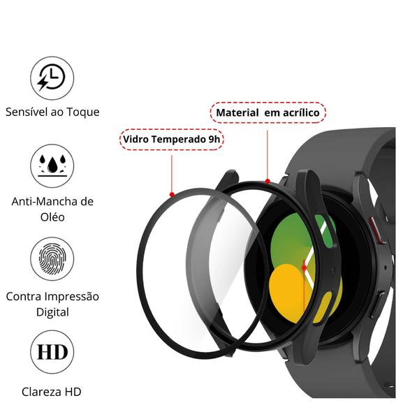 Imagem de capa case bumper acrílico 360º para galaxy watch 5 40mm