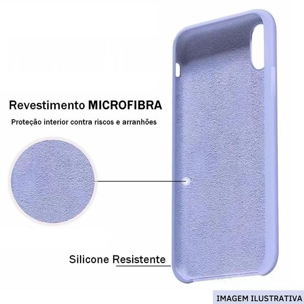 Imagem de Capa case capinha silicone aveludado PRETA para iPhone 11