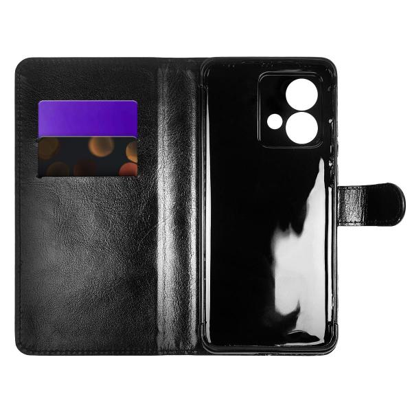 Imagem de Capa Case  Carteira material sintético Preto + Película De Vidro 3D Para Moto G84 XT2347 6.55  - Cell In Power25