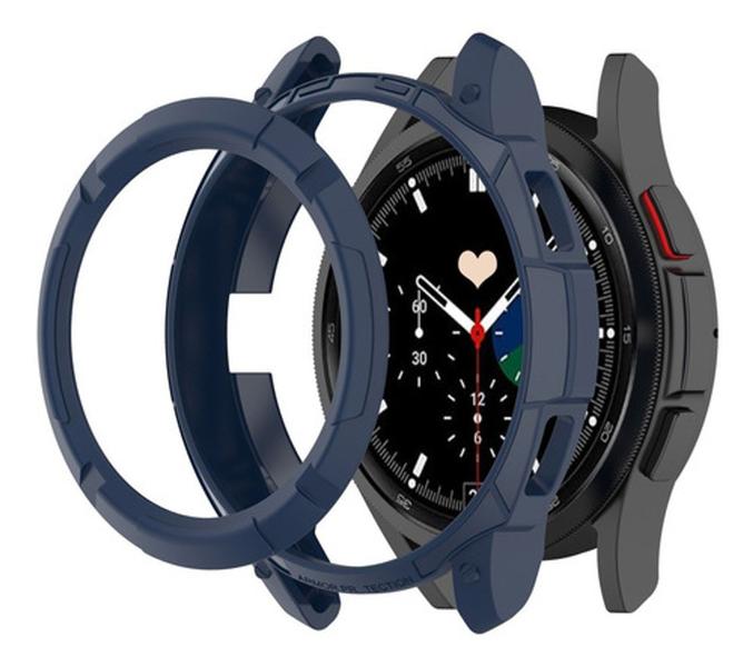 Imagem de Capa Case Com Coroa Para Galaxy Watch 4 Classic 46mm/ Watch4 Classic 46mm - Azul