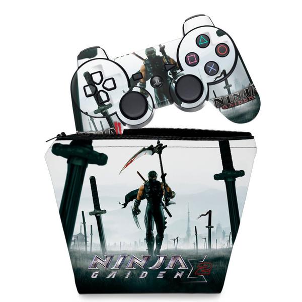 Imagem de Capa Case e Skin Adesivo Compatível PS3 Controle - Ninja Gaiden