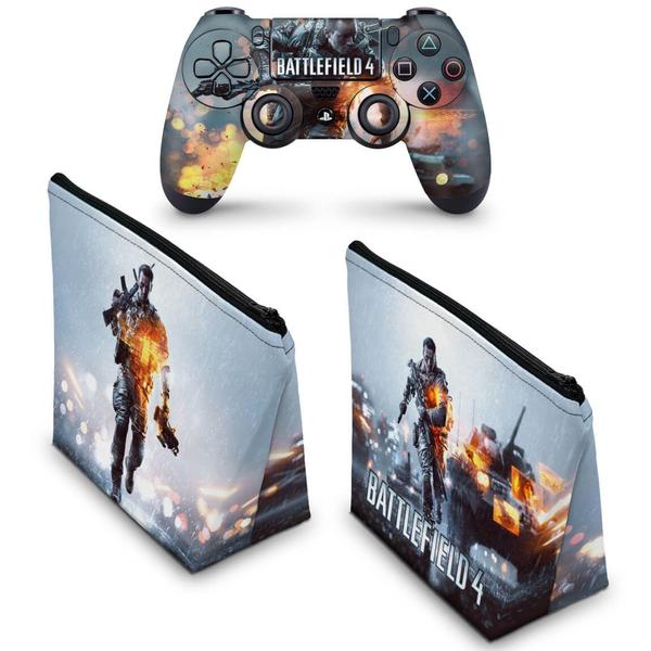 Imagem de Capa Case e Skin Compatível PS4 Controle - Battlefield 4