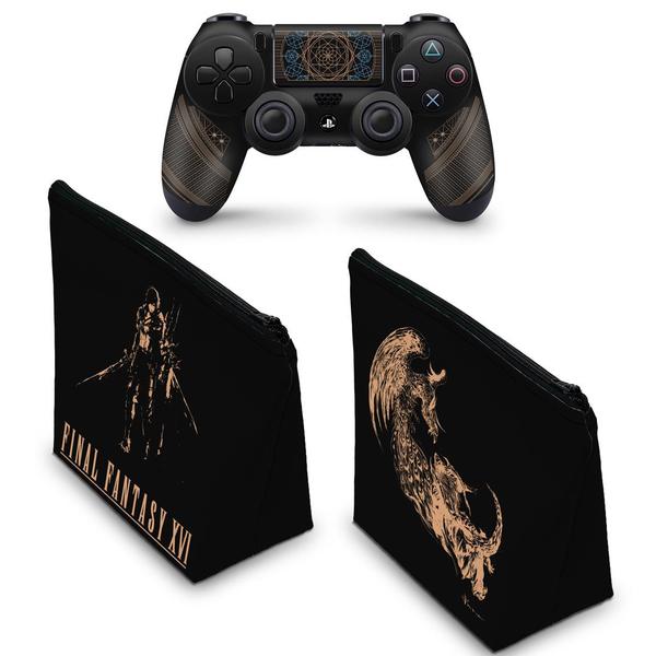 Imagem de Capa Case e Skin Compatível PS4 Controle - Final Fantasy XVI Edition