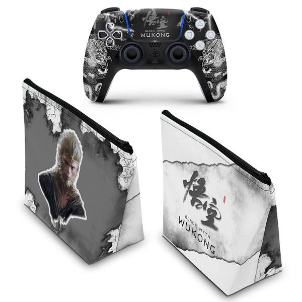 Imagem de Capa Case e Skin Compatível PS5 Controle - Black Myth: Wukong