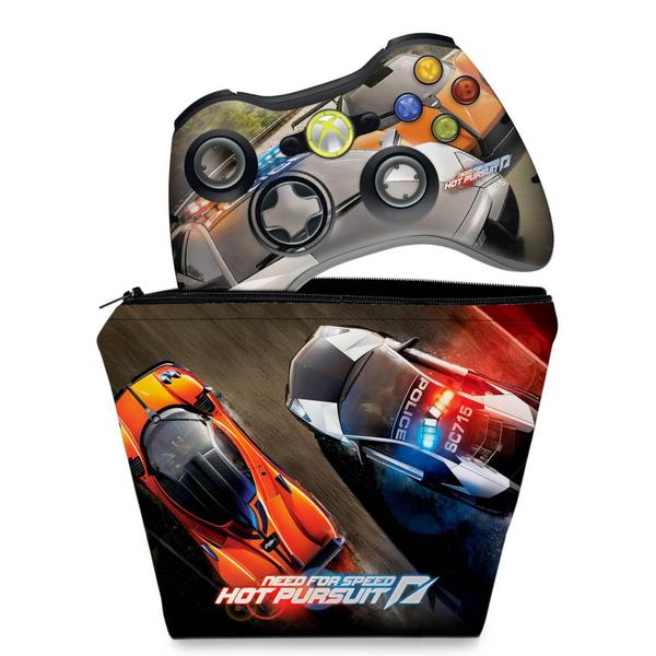 Imagem de Capa Case e Skin Compatível Xbox 360 Controle - Need For Speed