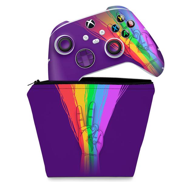 Imagem de Capa Case e Skin Compatível Xbox Series S X Controle - Rainbow Colors Colorido