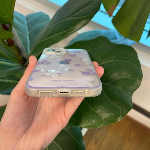 lily　iPhone11ケース Capa Case iPhone Transparente Girly Com Desenhos Cor:Lily - Flores