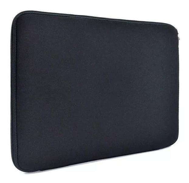 Imagem de Capa Case Luva Pasta Notebook Zíper Slim Samsung Dell Barata Neoprene 15,6 Polegadas Preto