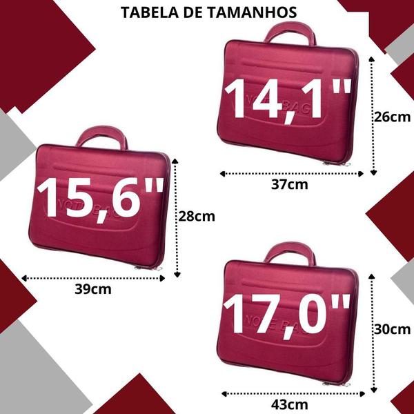 Imagem de Capa Case Maleta Para Notebook Ultrabool Leptop 15, 17