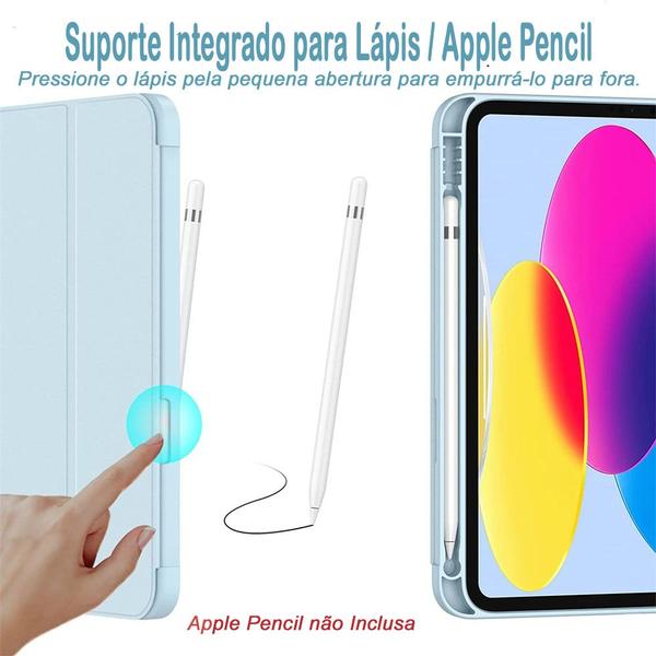 Imagem de Capa case p/ Apple iPad (10ª geração) 10.9"C/Compart. Pen Menor Preço