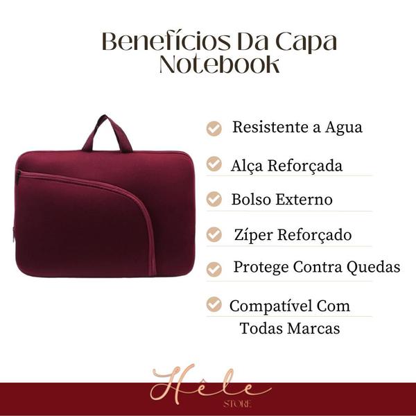 Imagem de Capa Case Para Proteção De Notebook 14,15,17 Polegadas vinho