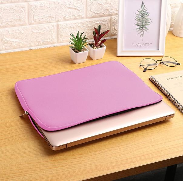 Imagem de Capa Case Pasta Maleta Para Notebook de Neoprene 15 15.6 Polegadas Rosa Bebê