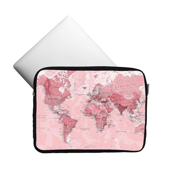 Imagem de Capa Case Pasta Notebook Ate 17.3 Polegadas Mapa Rosa