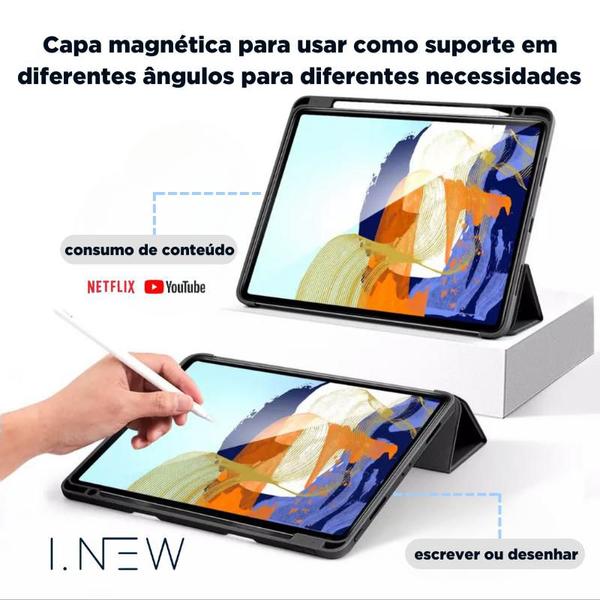 Imagem de Capa Case PREMIUM Anti Impacto com função sleep e suporte para Apple Pencil - Para iPad Pro de 11 M1 - iPad Pro de 11 M2 e iPad Pro 11 2018 e 2020