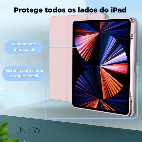 Imagem de Capa Case PREMIUM Anti Impacto com função sleep e suporte para Apple Pencil - Para iPad Pro de 11 M1 - iPad Pro de 11 M2 e iPad Pro 11 2018 e 2020